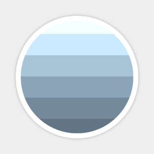 Stripes - Gradient - Dark to Light sea to sky blue Magnet